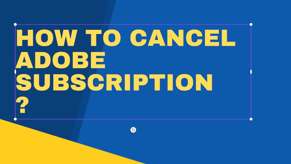cancelling adobe subscription